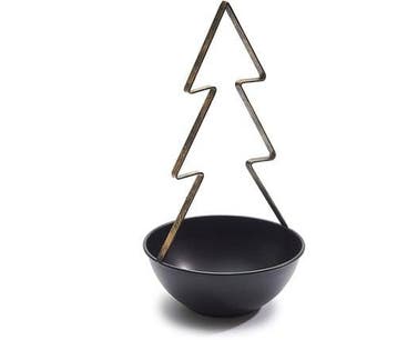Metalen Frame Schaal Brush met kerstboom Ø15 cm, Ophalen of Verzenden, Nieuw