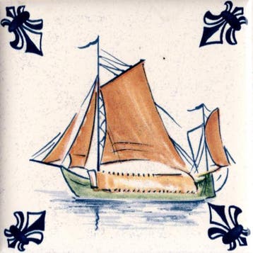 KLM Airline Business Class Delft Blue Tile Coaster - 75 x 75, Verzenden, Zo goed als nieuw