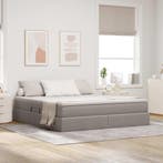 vidaXL Opslag bed met matras met matras Taupe 160 x 200 cm, Verzenden, Nieuw