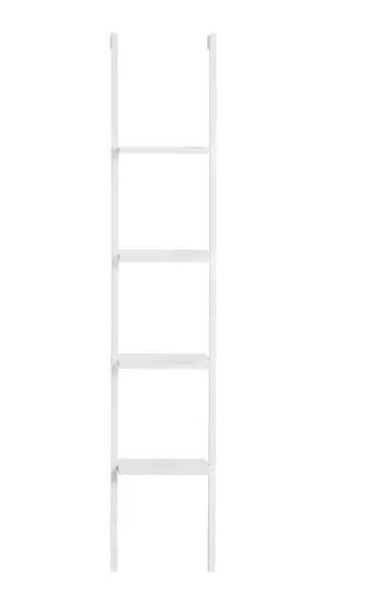 Ladder Wandrek met 4 Planken – Wit Staand Boekenkast Rek, Verzenden, Nieuw