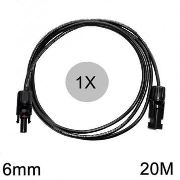6mm MC4 verlengkabel zwart 1-20 Meter (Solar Kabels), Verzenden, Nieuw, Overige typen
