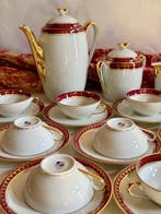 LIMOGES,  Liseré Or et Bordeaux, Luxe - P.L. - Salontafel