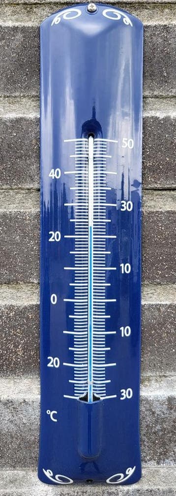 Thermometer deco blauw, Verzenden, Nieuw