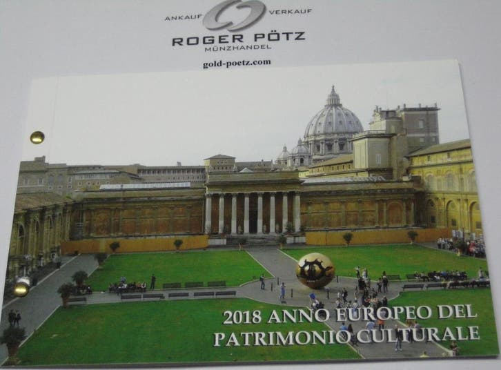 Vatikan 2 Euro 2018 Kulturerbe im offiziellen Numisbrief, Postzegels en Munten, Munten | Europa | Euromunten, Verzenden