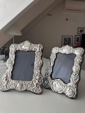 Lijst (2) - .925 zilver - Een paar Edwardiaanse lijsten