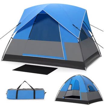 3-Persoons Camping Tent Waterdicht Koepeltent Regenhoes, Verzenden, Nieuw