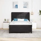 vidaXL Boxspringbed met matras Zwart 200 x 140 cm Fluweel, Verzenden, Nieuw, Zwart, Stof