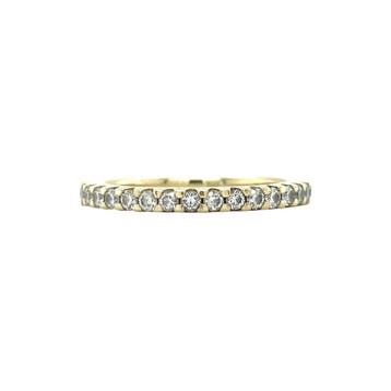 Gouden alliance ring met diamant 14 karaat, Verzenden, Zo goed als nieuw, Goud