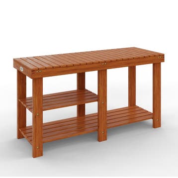 Schoenenrek/bankje 2in1 Acaciahout (Meubelen, Interieur), Verzenden