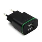 Dual USB Muur Oplader Wallcharger AC Thuislader Stekkerlader, Verzenden, Nieuw