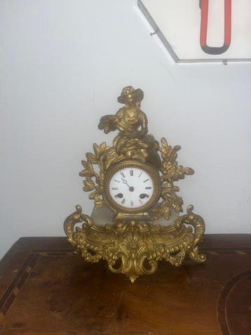 Figurale pendule - Marmer, Koper - 1850-1900