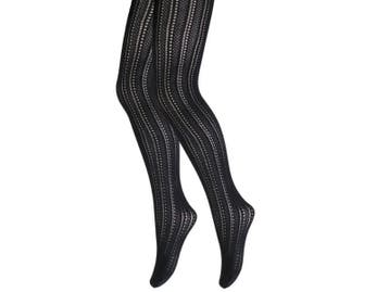 Panty - Meisjes - Ajour - Zwart, Verzenden, Nieuw