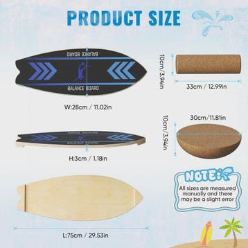 Balance Board Wood Sportneer Indoor Board Skateboard, Indoor, Verzenden, Nieuw