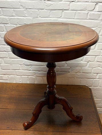 Bijzettafel - Hout, Glas, Walnoot