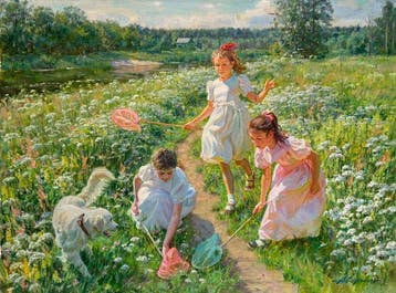 Alexandre Averine (1952) - Splendid Summer - Sisters of the