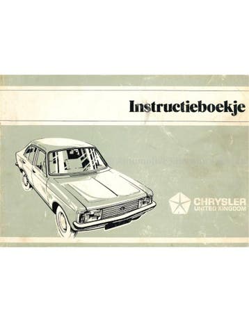 1976 CHRYSLER AVENGER INSTRUCTIEBOEKJE NEDERLANDS, Auto diversen