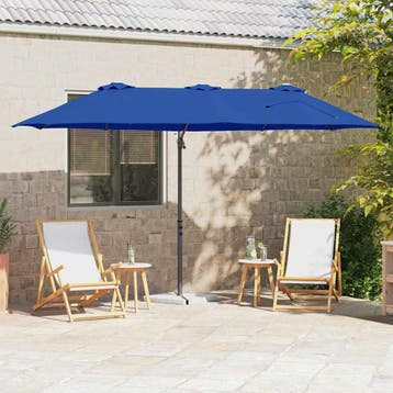 vidaXL Parasol 372 x 198 x 243 cm Polyester en Aluminium, Verzenden, Nieuw, 1 tot 2 meter