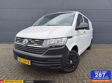 Zakelijke lease - Volkswagen Transporter 2.0 TDI L2H1 Airco, Gebruikt, Euro 6, Wit, Handgeschakeld