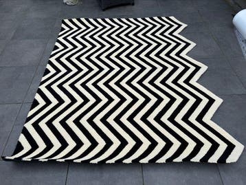 Brink en Campman - Zwart/Wit - Vloerkleed - 240 cm - 200 cm