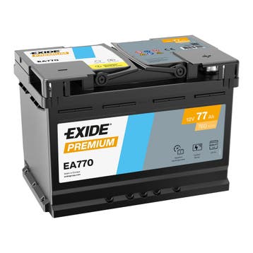 Exide Premium accu | EA770 | 12V 77Ah, Ophalen of Verzenden, Nieuw