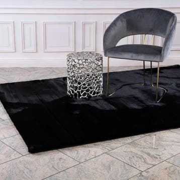 Fluffy Vloerkleed | Heaven | Uni | Zwart | 120x170 cm, Verzenden, Nieuw