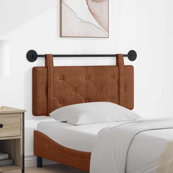 vidaXL Hangend hoofdbord Bruin Antiek PU, Verzenden, Nieuw, Bruin, Overige materialen