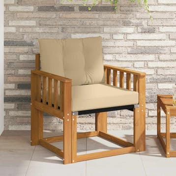 vidaXL Tuinbank Massief Acaciahout Naturel, Tuin en Terras, Verzenden, Nieuw