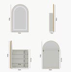 Houten LED Badkamerspiegelkast – Moderne Anticondens Kast, Verzenden, Nieuw