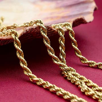 Gouden gedraaide schakelketting, Ophalen of Verzenden, Gebruikt, Goud, Goud