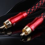 Hifi RCA Coax Kabel 75 Ohm OFC Verguld Audio, Verzenden, Nieuw