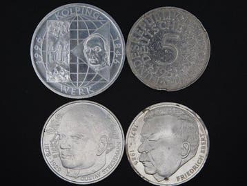Duitsland. Deutsche Mark Silver Commemorative & Circulating, Postzegels en Munten
