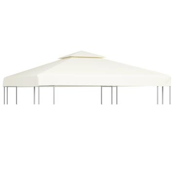 vidaXL Vervangend tentdoek prieel 310 g/m² 3x3 m crèmewit, Tuin en Terras, Verzenden, Nieuw