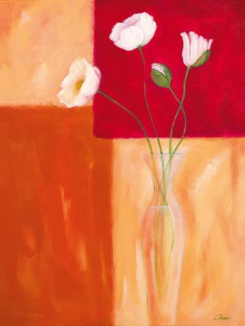 Kunstdruk Günter Gohn - Mohn mit Siena-Braun 60x80cm, Verzenden, Nieuw