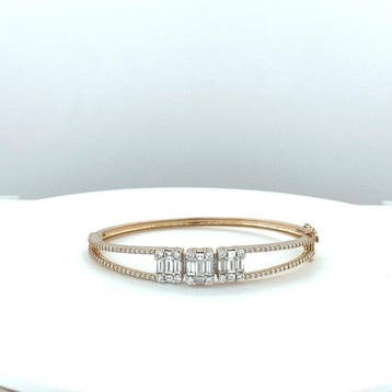 Armband - 14 karaat Roségoud - UITSTEKENDE DIAMANTSLIJPSSEL, Nieuw