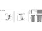 Brabantia Sort & Go Inbouw Prullenbak - 2 x 30 liter -, Huis en Inrichting, Woonaccessoires | Prullenbakken, Verzenden, Zo goed als nieuw