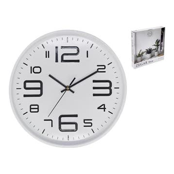 Meyerhoff Analoge Wandklok – Wit 30 cm – Stille Kwarts Klok, Ophalen of Verzenden, Nieuw