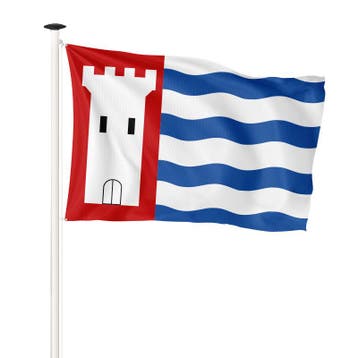 Vlag Nieuwegein 100x150cm (voor gevelstok), Nieuw