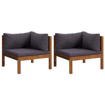 Loungebank Modulair Donkergrijs | Laatste Stuk!, Tuin en Terras, Tuinbanken, Ophalen of Verzenden, Zo goed als nieuw, Hout