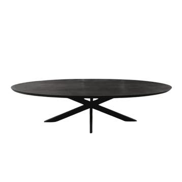 Eettafel Brandy Black | 300 cm | Ovaal | Starfurn, Ophalen of Verzenden, Nieuw