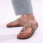 Nieuw: KIDMI Ergonomische Teenslippers - Kurk en PVC Leer, Verzenden, Nieuw, Slippers