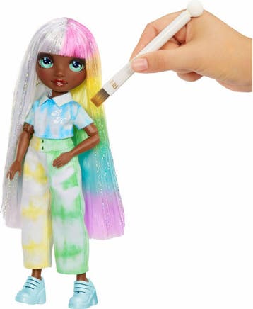 Rainbow High Watercolor &amp; Create Modepop - Groene ogen, Kinderen en Baby's, Speelgoed | Poppen, Ophalen of Verzenden, Zo goed als nieuw