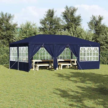 vidaXL Partytent 600 x 400 x 266 cm Blauw Polyetheen, Verzenden, Nieuw, Partytent