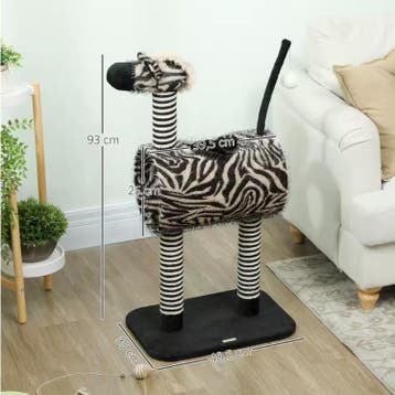 Krabpaal Zebra Design – Kattenboom met Tunnel en Sisal, Verzenden, Nieuw