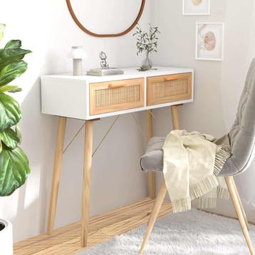 vidaXL Wandtafel 80x30x75 cm massief grenenhout en, Huis en Inrichting, Tafels | Bijzettafels, Verzenden, Nieuw, 60 cm of meer