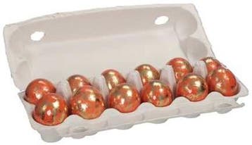 Kippeneieren goud spikkel oranje leeggeblazen voor decoratie, Ophalen of Verzenden, Nieuw