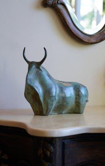 sculptuur, Stunning Abstract Buffalo sculpture - 20 cm -