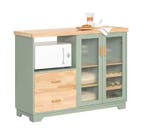 Buffetkast met Glazen Deuren – Dressoir met Wijnrek 120×90×4, Verzenden, Nieuw