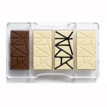 Chocolademal Strepen Tablet (4x) 8,5x4,2 cm**, Verzenden, Nieuw