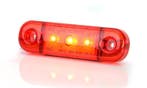 LED Toplamp Rood 12-24v 3leds 5m Kabel, Ophalen of Verzenden, Nieuw