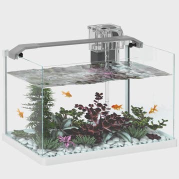 PawHut Glazen Aquarium met LED Verlichting, Filterpomp en 20, Dieren en Toebehoren, Vissen | Aquaria en Toebehoren, Verzenden